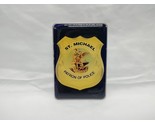 St. Michael Patron Of Police Clip On Pin Badge 2 1/4&quot; - $19.79