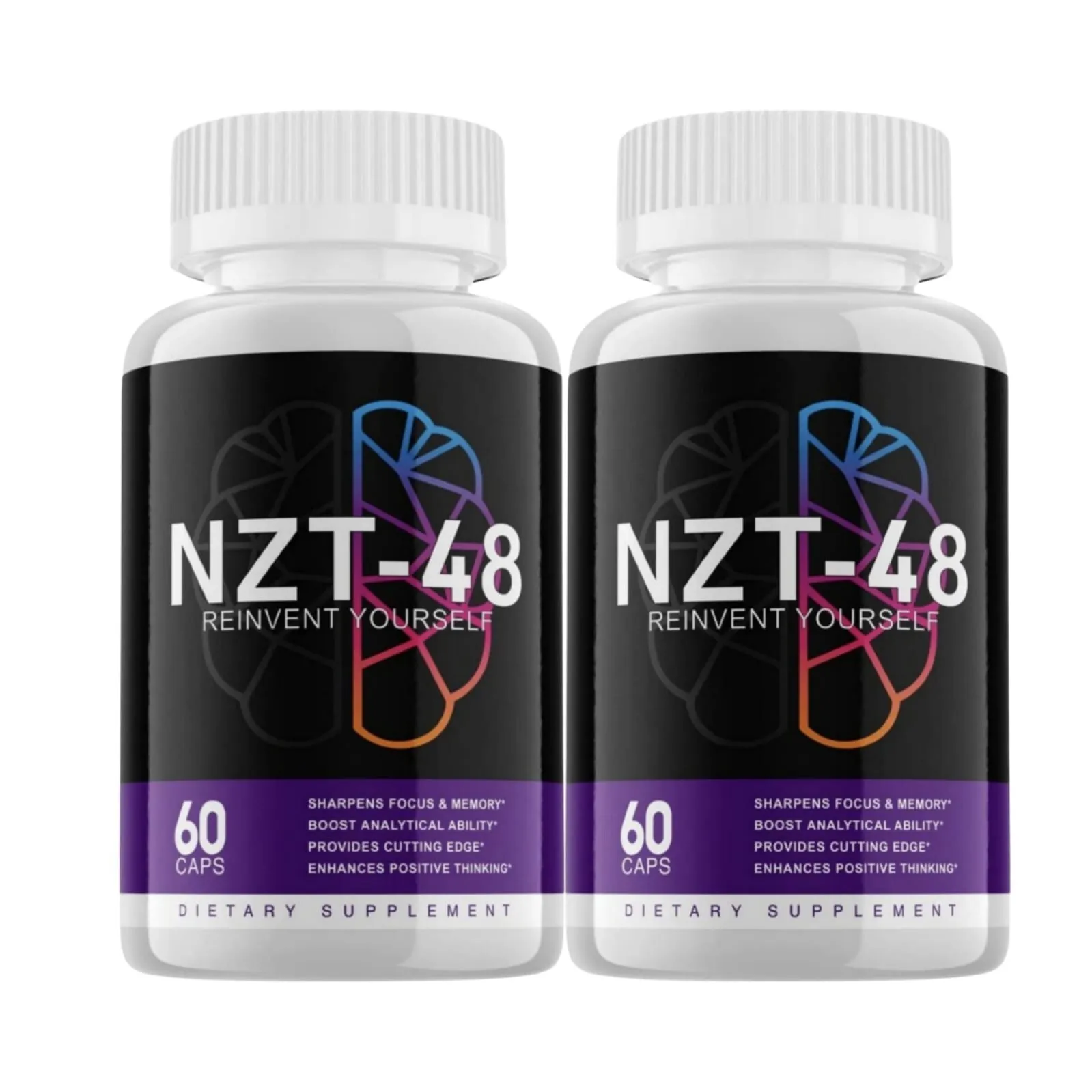 2-Pack NZT-48 - Brain Performance Support Capsules - 120 Capsules - £53.38 GBP