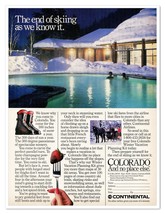 Continental Airlines Colorado Winter Vacation Vintage 1986 Print Magazine Ad - £7.63 GBP