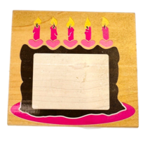 Vintage Posh Impressions Birthday Cake Frame Invitation Party Rubber Sta... - £19.97 GBP