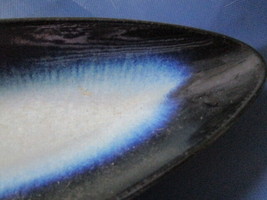 Peter Pots Pottery Oval Relish Dish 13 X 4&quot; Seagull Blue Signed - £42.83 GBP