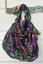 Zara Women&#39;s Black Floral Slouchy Shoulder Bag - $45.10