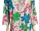 NWT Talbots Woman White, Blue, Green, Pink Floral V Neck 3/4 Slv Top Sz 3X - $42.74