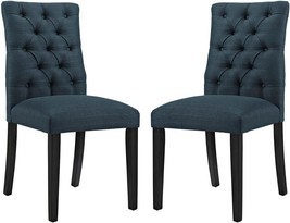 Modway Duchess Dining Chair Fabric Set Of 2, Two, Azure. - £170.48 GBP