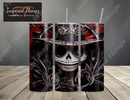 3D Halloween Movie Tumbler Design | Scary Nightmare Jack Día de Muertos | Sublim - £17.58 GBP