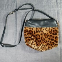 Callie Leopard Crossbody Purse  Kendall + Kylie Faux Fur / Leather Vegan... - $14.95