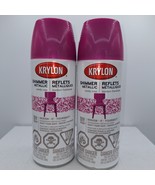 Krylon Shimmer Metallic Spray Paint Candy Razz 11.5 Oz New 2 Cans - $55.28