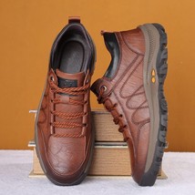 Men&#39;s Shoes Spring Autumn and Winter New Hiking Shoes Sports Casual Shoes Leathe - £25.30 GBP