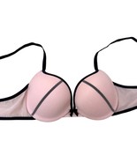 Maidenform Pink Mesh Bra Sz 34B Padded Plunge Underwire Breast Cancer Aw... - £12.86 GBP