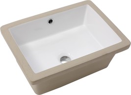 Ceramic Undermount Bathroom Sink 18&quot;x12&quot;  Rectangle Vessel Sink Porcelain White - £29.37 GBP
