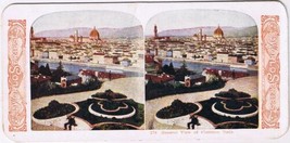 Stereo View Card Stereograph General View Of Florence Italy - £3.68 GBP