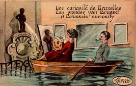 Vintage Carte Marco ILLUSTREE- MANNEKEN-PIS - A Brussel&#39;s Curiosity BK40 - £4.74 GBP