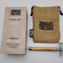 Jungle Culture Bamboo Safety Razor Plastic Free Unisex  (light thin wood), NIB - £19.56 GBP