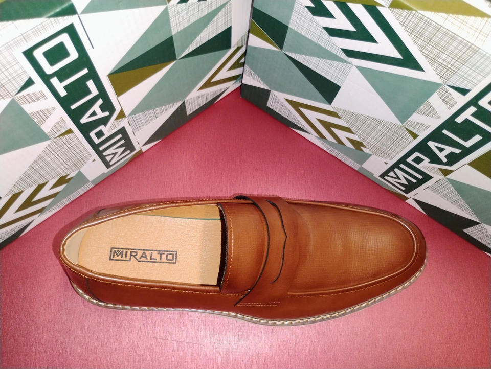 New Miralto Boulevard Cognac Men's # 9.5 Fashion Shoes Studio Collection Stitch Item image 9