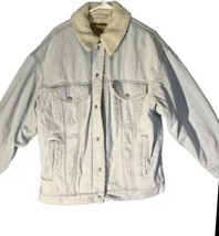 Levis Jacket Light Blue Mens Size Large Denim Sherpa Lined New With Tags - £28.80 GBP