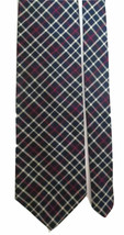 Men&#39;s Brooks Brothers Makers Diamond Plaid Pure Silk Woven Tie Navy Red ... - £25.94 GBP