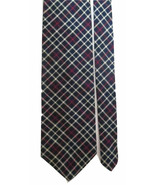 Men&#39;s Brooks Brothers Makers Diamond Plaid Pure Silk Woven Tie Navy Red ... - £25.80 GBP