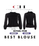 ? CAROLINA HERRERA ➕? TOP Mock Neck Tie Back Blouse Luxury Designer?BUY ... - $99.00
