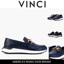 The Milan Navy Croc-Embossed Leather Women Sneaker image 4