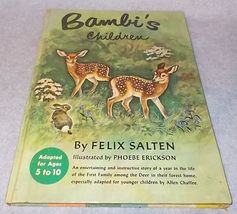 Vintage Bambi&#39;s Children Book Felix Salten 1950 Random House - £9.55 GBP