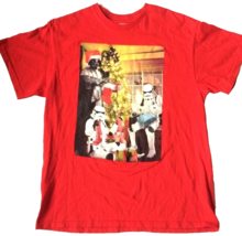 Star Wars T Shirt Mens Large Red Christmas Storm Tropper Darth Vader Fif... - £17.22 GBP