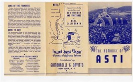 The Romance of ASTI Brochure Italian Swiss Colony Famous California Wine... - £21.65 GBP