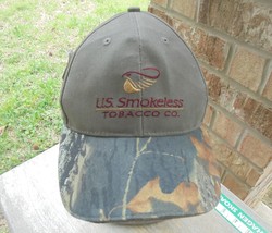 U.S. Smokeless Tobacco Cap Mossy Oak Camo Hunting Adjustable NWT - £7.58 GBP