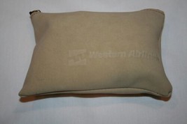 VINTAGE WESTERN AIRLINES Zipper In Flight Travel Bag Amenity Kit      A83 - £19.61 GBP