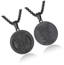 Saint Michael Necklace for Men with Full Prayer, - £40.25 GBP