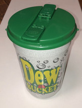Mountain Dew “Dew A Bucket” Vintage 1990’s Large Drink Cup W/ Cap By Whi... - $46.45
