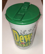 Mountain Dew “Dew A Bucket” Vintage 1990’s Large Drink Cup W/ Cap By Whi... - £34.88 GBP