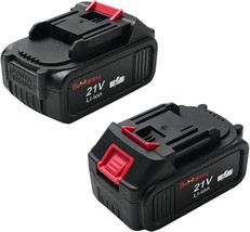 Behappy 2 Pack Tool Battery, 21V Max Lithium Battery, 6Ah Cordless Drill... - £51.87 GBP