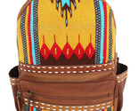 Western Handwoven Saddle Blanket Rug Pebbled Leather Carry-On Travel Bag... - $158.39