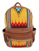 Western Handwoven Saddle Blanket Rug Pebbled Leather Carry-On Travel Bag 18SKB54 - £125.26 GBP