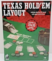Texas Hold Em Poker Layout Felt Tabletop Mat Cardinal 35X35 NEW  - $10.88