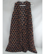 NWT Lularoe Joy Black Sleeveless Duster Vest With Triangles Design Size XS - $15.83