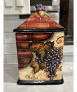 Certified International Tre Sorelle “MERLOT ”Wine Cellar Canister with Lid - $32.71