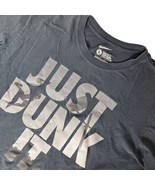 Nike Men&#39;s T Shirt Size Large Just Dunk It Basketball Short Sleeve Black - $15.25
