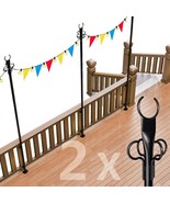 $129.99 String Light Poles of Stainless Stee, Sturdy Outdoor String Ligh... - £19.47 GBP