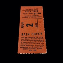 Vintage Montreal Expos vs Cubs 07/02/79 Baseball Ticket Stub Buckner 3-4 Rare - £53.02 GBP