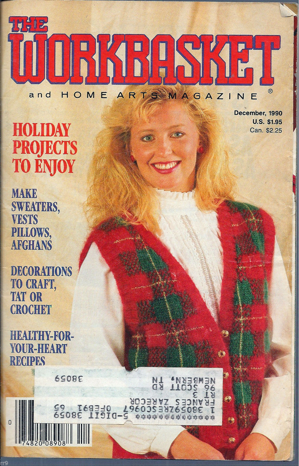 The Workbasket and Home Art Magazine December 1990 - $2.00