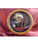 Duck under the full moon Stained Glass window 12&quot; across - £30.54 GBP