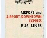 Louisiana Transport Airport &amp; Downtown Express Bus Schedule 1969 New Orl... - $17.82
