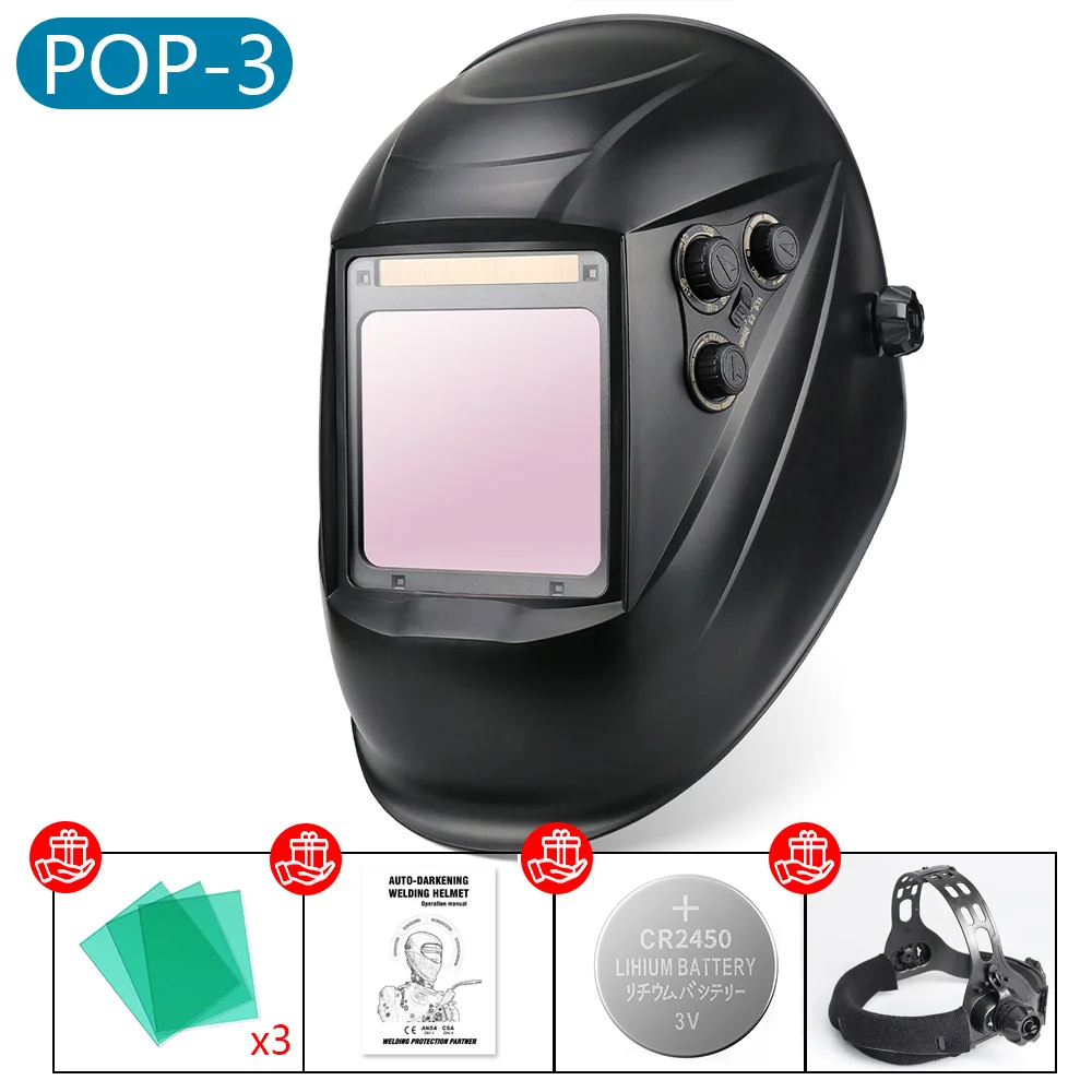 100*97mm Welder Mask Large View Auto Darkening Welding Helmet True Color... - £99.31 GBP