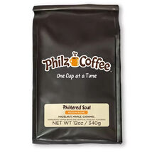 PHILZ COFFEE PHILTERED SOUL HAZELNUT FLAVORED MED BLEND WHOLE BEAN COFFE... - $9.95