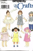 Simplicity 7444 to make 6 different outfits for your 18&quot; Dolls - £4.32 GBP