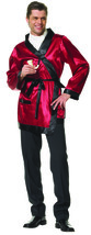 Leg Avenue Men&#39;s 2 Piece Bachelor Cigarette Smoke Jacket And Pipe Costume, Red/B - £93.36 GBP