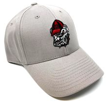 MVP UGA Georgia Bulldogs Mascot Logo Light Grey Curved Bill Adjustable Hat - £23.02 GBP