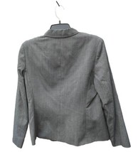 Le Suit Petite Blazer Womens Size 10P Four Button Long Sleeve Career Gray/Black - £25.63 GBP