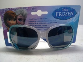 NEW NWT Girls Kids Disney Frozen Elsa Sunglasses white blue sparkles glitter - £5.48 GBP